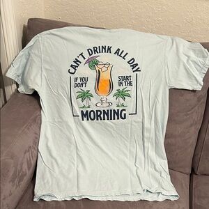 Comfort Colors Light Blue Short-Sleeve Graphic Tee - Tropical Cocktail